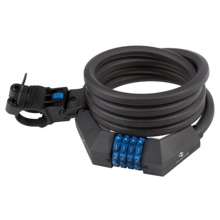 Antifurt bicicleta cu cablu din otel - Antifurt Hexagonal cu Cifru M-WAVE  "DS 12.18"