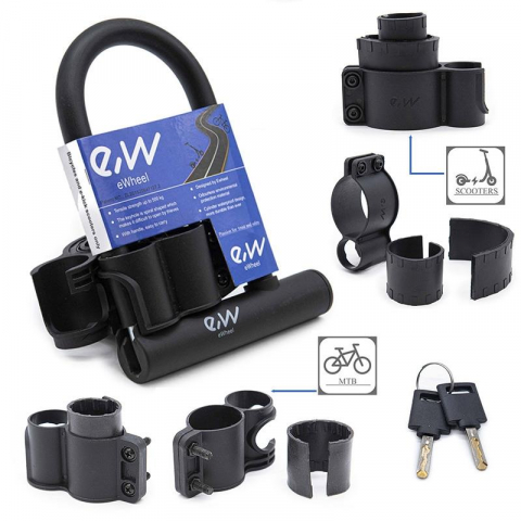 Ciclism - Antifurt U-Lock pentru bicicleta si trotineta electrica, 15 cm