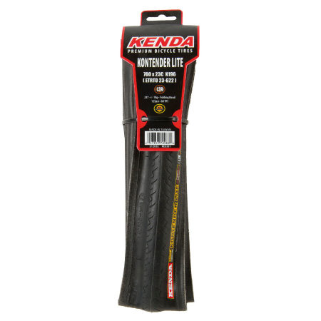 Ciclism - Anvelopa Pliabila KENDA K-196 KONTENDER LITE 700x23C (60 TPI) Negru