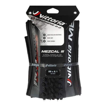 Piese biciclete - Anvelopa VITTORIA Mezcal 27.5x2.2.6(55-584)- Trail Tubeless TNT Anthracite - Negru