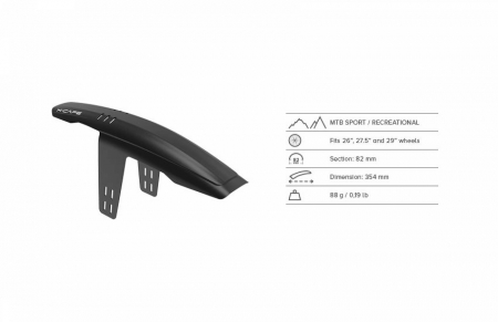 Aparatoare Noroi Polisport X-Cape - 26-29 Inch, Negru [2]