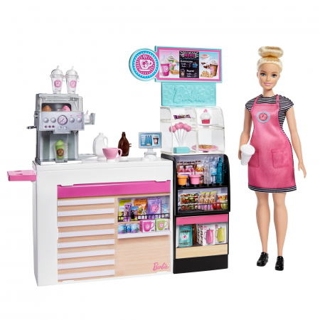 Barbie  set cafenea cu 20 de accesorii [1]