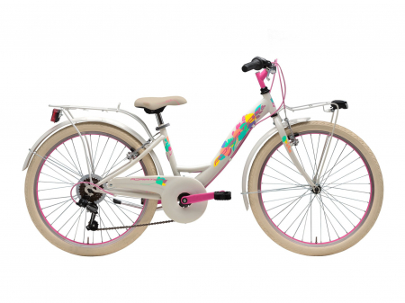 Ciclism - Bicicleta copii Adriatica CTB 24 inch, Donna 2021 6V alba