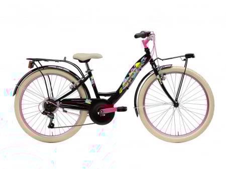 Ciclism - Bicicleta Adriatica CTB 24 inch, Donna 2021 6V neagra