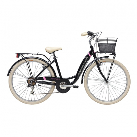 Ciclism - Bicicleta Adriatica Panda 26 Lady 6V neagra matt 42 cm