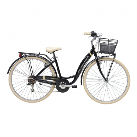 Ciclism - Bicicleta Adriatica Panda 28 Lady 6V neagra matt 42 cm