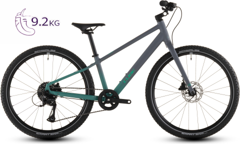 Ciclism - BICICLETA COPII CUBE NUMOVE 240 DISC LAVAGREY COOLGREEN 2026 roti 24