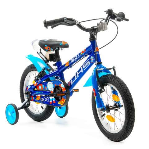 Bicicleta Copii DHS Rocket - 14 Inch, Albastru [2]