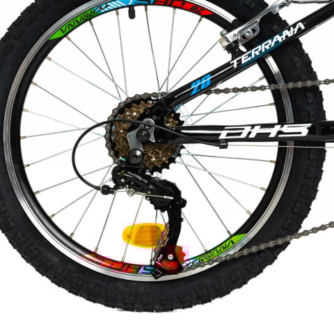 Bicicleta Copii Dhs Terrana 2023 - 20 Inch, Negru/Albastru [4]