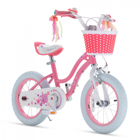 Ciclism - Bicicleta copii RoyalBaby Star Girl, Roti 16 inch, Culoare Pink