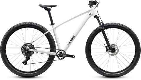 Ciclism - BICICLETA CUBE AIM ONE METALLICWHITE BLACK 2027 cadru M (17") - roti 29