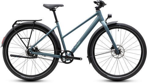 Ciclism - BICICLETA CUBE EDITOR SLX FE TRAPEZE GREENGRANIT GREEN 2027 46 cm