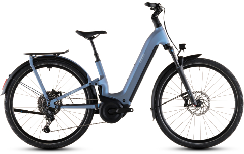 Biciclete - BICICLETA CUBE KATHMANDU HYBRID ONE11 HPC PRO 800 EASY ENTRY HAZEBLUE BLUE 2026 50 cm