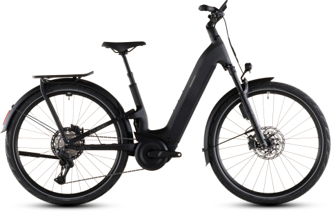 Biciclete - BICICLETA CUBE KATHMANDU HYBRID ONE11 HPC SLT 800 EASY ENTRY CARBON SILVERDUST 2026 46 cm