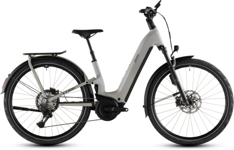 Biciclete - BICICLETA CUBE KATHMANDU HYBRID ONE11 HPC SLT 800 EASY ENTRY GLINTSAND OATGREY 2026 50 cm