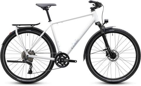 Ciclism - BICICLETA CUBE KATHMANDU PRO METALLICWHITE CHROME 2027 46 cm