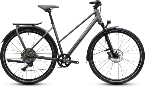 Ciclism - BICICLETA CUBE KATHMANDU SLT TRAPEZE FLASHGREY CHROME 2027 46 cm