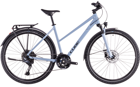 Biciclete - BICICLETA CUBE NATURE EXC ALLROAD TRAPEZE PIGEONBLUE BLACK 2025 XS (46 cm)