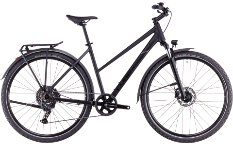 Biciclete - BICICLETA CUBE NATURE ONE ALLROAD TRAPEZE BLACK BLACK 2025 M (54 cm)