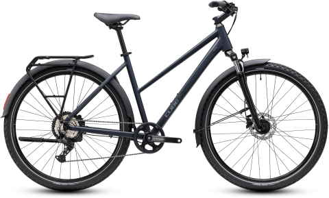 Ciclism - BICICLETA CUBE NATURE ONE FE TRAPEZE INK GREY 2027 46 cm