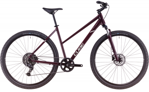 Ciclism - BICICLETA CUBE NATURE ONE TRAPEZE AMARONE LUNAR 2025 46 cm