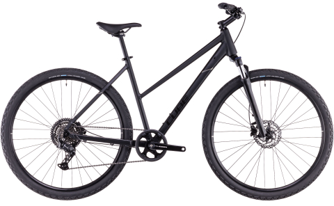 Ciclism - BICICLETA CUBE NATURE ONE TRAPEZE BLACK BLACK 2025 S (50 cm)