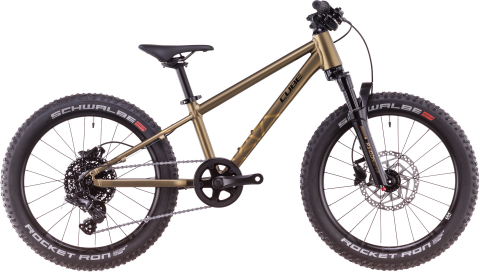 Biciclete - BICICLETA CUBE REACTION 200 TM GOLDENLIME BLACK 2025 roti 20"