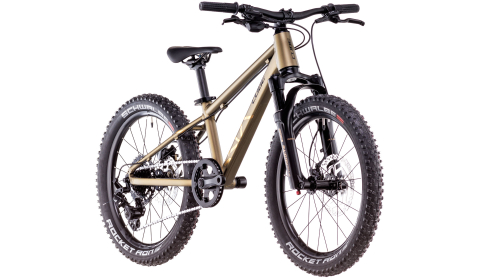 BICICLETA CUBE REACTION 200 TM GOLDENLIME BLACK 2025 roti 20" [1]