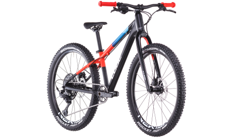 BICICLETA CUBE REACTION 240 PRO BLACK BLUE RED 2025 roti 24" [1]