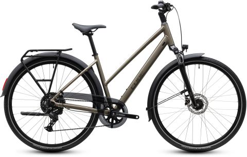 Ciclism - BICICLETA CUBE TOURING ONE TRAPEZE FLASHSTONE TRAPEZE COALCHROME 2027 46 cm