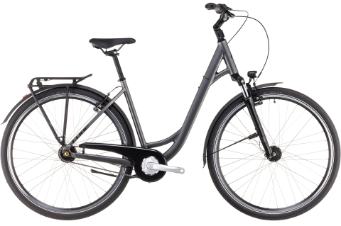 Ciclism - BICICLETA CUBE TOWN ONE EASY ENTRY SLATEBLACK LUNAR 2025 53 cm