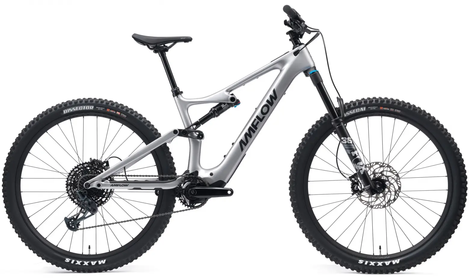 Ciclism - BICICLETA ELECTRICA AMFLOW PL CARBON SATIN SILVER 2025 M