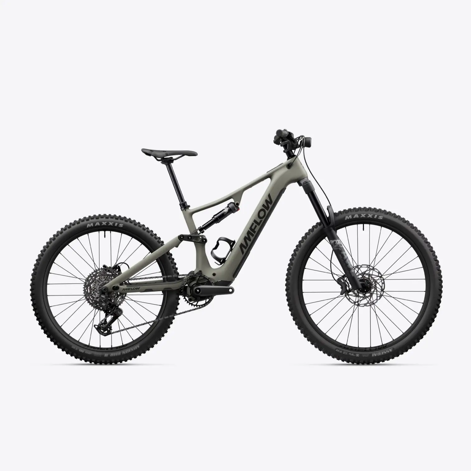 Ciclism - BICICLETA ELECTRICA AMFLOW PR CARBON MOSS GREEN L