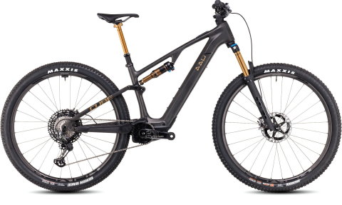 Biciclete - BICICLETA ELECTRICA CUBE AMS HYBRID ONE44 C:68X SLT 400X 29 CARBON/N/GOLDDUST S