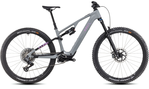 Biciclete - BICICLETA ELECTRICA CUBE AMS HYBRID ONE44 C:68X TM 400X 29 SWAMPGREY/N/PURPLEREFLEX M