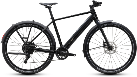Ciclism - BICICLETA ELECTRICA CUBE EDITOR HYBRID ONE 360 FE BLACK IRONGREY 2027 54 cm