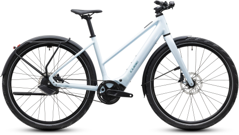 Ciclism - BICICLETA ELECTRICA CUBE EDITOR HYBRID SLT 400X FE TRAPEZE GLACIER PRIZM 2027 58 cm