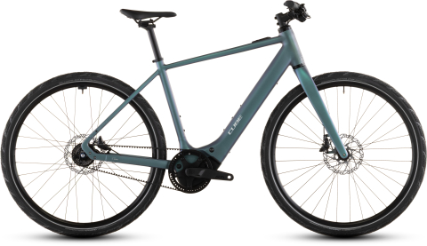 Biciclete - BICICLETA ELECTRICA CUBE EDITOR HYBRID SLT 400X SMARAGDGREY PRISM 2026 50 cm