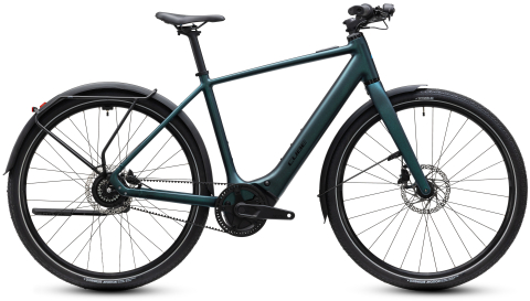 Ciclism - BICICLETA ELECTRICA CUBE EDITOR HYBRID SLX 400X FE GLITTERTEAL BLACK 2027 62 cm