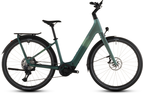 Biciclete - BICICLETA ELECTRICA CUBE KATHMANDU HYBRID C:62 SLT 400X EASY ENTRY SEAFOAM CHROME 2026 58 cm
