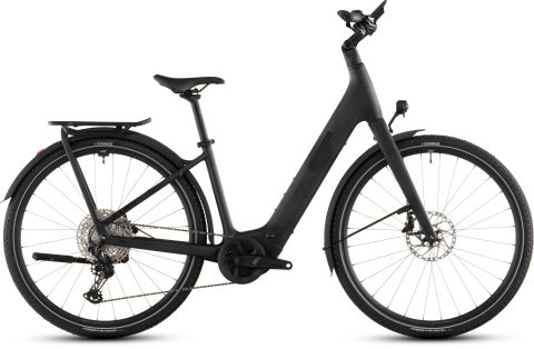 Biciclete - BICICLETA ELECTRICA CUBE KATHMANDU HYBRID C:62 SLX 400X EASY ENTRY LIQUIDBLACK BLUEDUST 2026 50cm