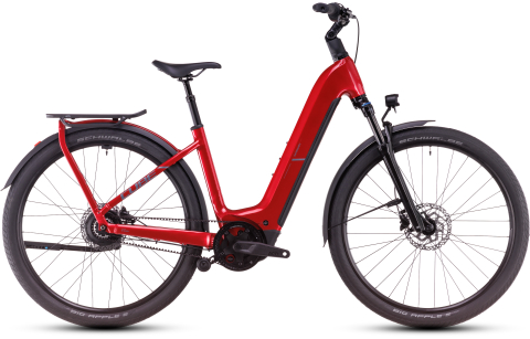 Biciclete - BICICLETA ELECTRICA CUBE KATHMANDU HYBRID COMFORT PRO 800 EASY ENTRY ELECTRICRED RED 2025 46 cm