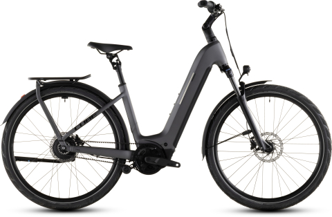 Biciclete - BICICLETA ELECTRICA CUBE KATHMANDU HYBRID COMFORT PRO 800 EASY ENTRY SLABGREY BLACK 2026 58cm