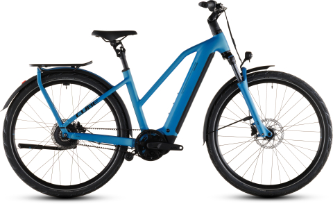 Biciclete - BICICLETA ELECTRICA CUBE KATHMANDU HYBRID COMFORT PRO 800 TRAPEZE AZURE BLACK 2026 58cm