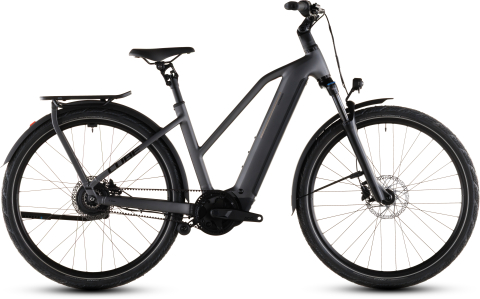 Biciclete - BICICLETA ELECTRICA CUBE KATHMANDU HYBRID COMFORT PRO 800 TRAPEZE SLABGREY BLACK 2026 50 cm
