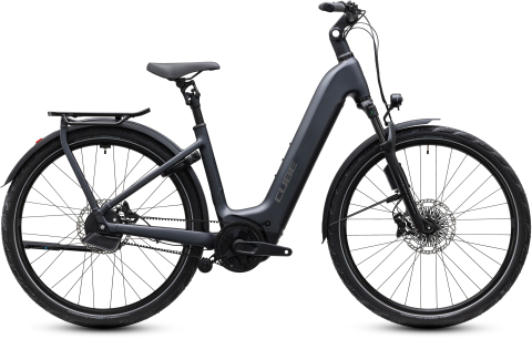 Ciclism - BICICLETA ELECTRICA CUBE KATHMANDU HYBRID DELUXE EXC 800 EASY ENTRY STEALTHGREY GREY 2027 62 cm