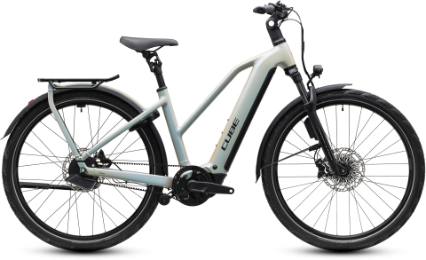 Ciclism - BICICLETA ELECTRICA CUBE KATHMANDU HYBRID DELUXE EXC 800 TRAPEZE GLINTSAND BLACK 2027 54 cm