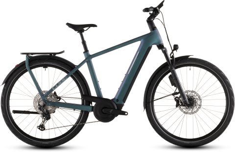 Biciclete - BICICLETA ELECTRICA CUBE KATHMANDU HYBRID EXC 800 SMARAGDGREY PRISM 2026 54 cm