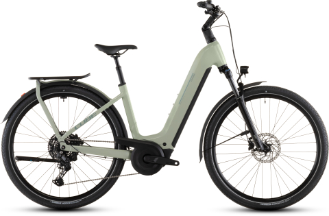 Biciclete - BICICLETA ELECTRICA CUBE KATHMANDU HYBRID ONE 800 EASY ENTRY PEA GREEN 2026 62cm