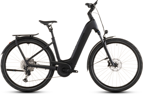 Biciclete - BICICLETA ELECTRICA CUBE KATHMANDU HYBRID PRO 800 EASY ENTRY COAL BLACK 2026 54 cm